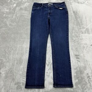 Levis Jeans Womens‎ 16 Blue Mid Rise Skinny Stretch Dark Wash Denim Causal Logo